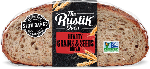 The Rustik Oven Hearty Grains & Seeds Artisan Bread, Slow Baked Delicious  Artisan Bread, Non-GMO, 16 oz