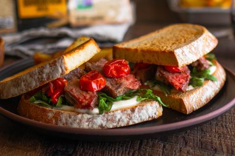 Grilled Rosemary Steak Sandwiches