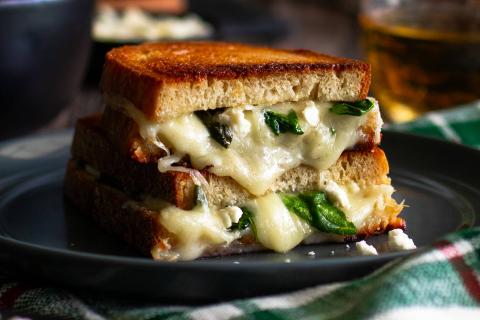 Spinach and Feta Grilled Cheese